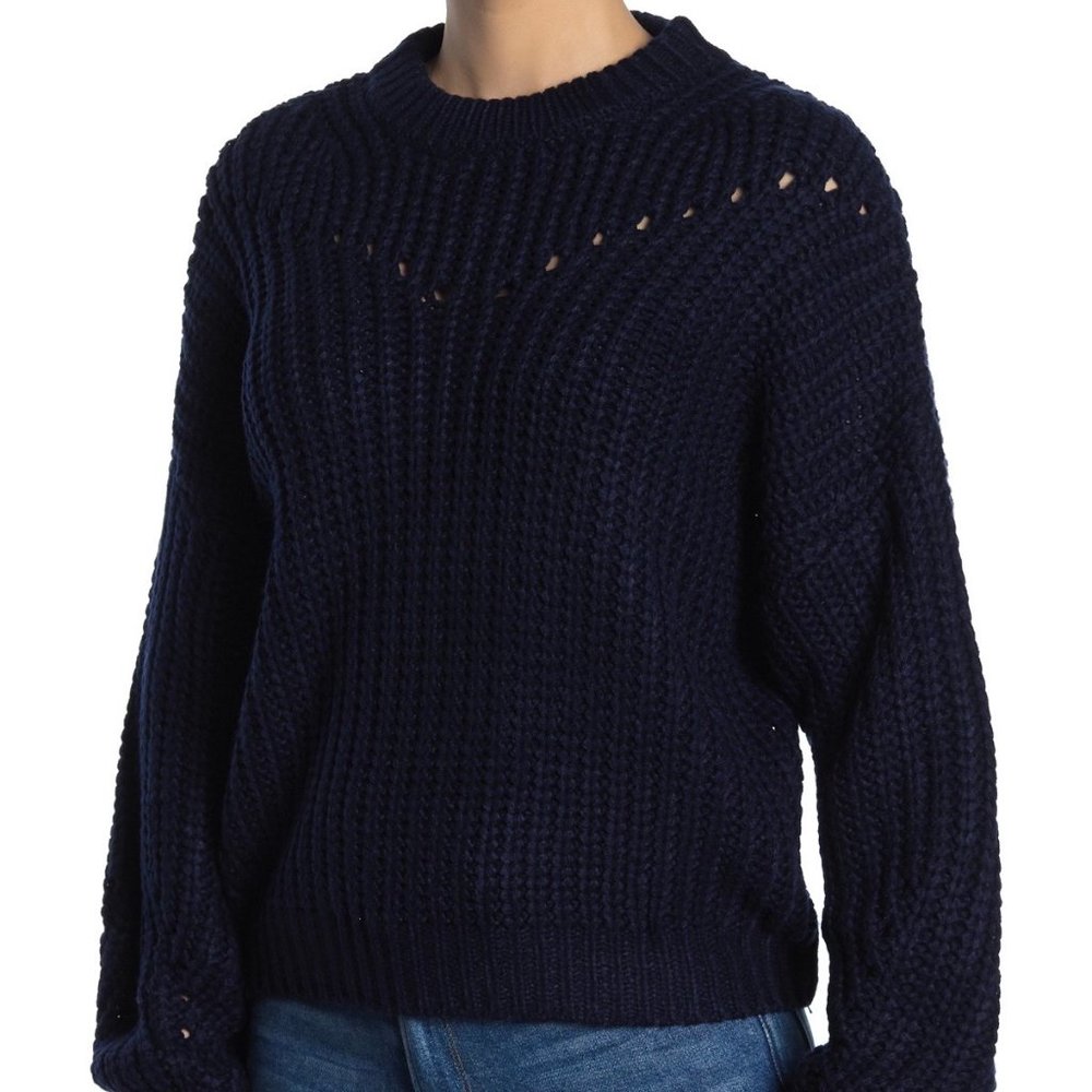 NORDSTROM ELODIE Open Stitch Pullover Sweater L